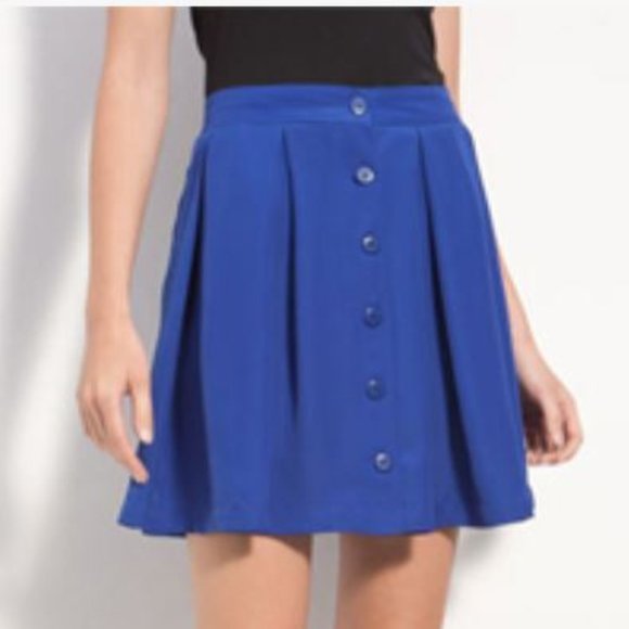 Collective Concepts Cobalt Pleated Skirt - Picture 8 of 8